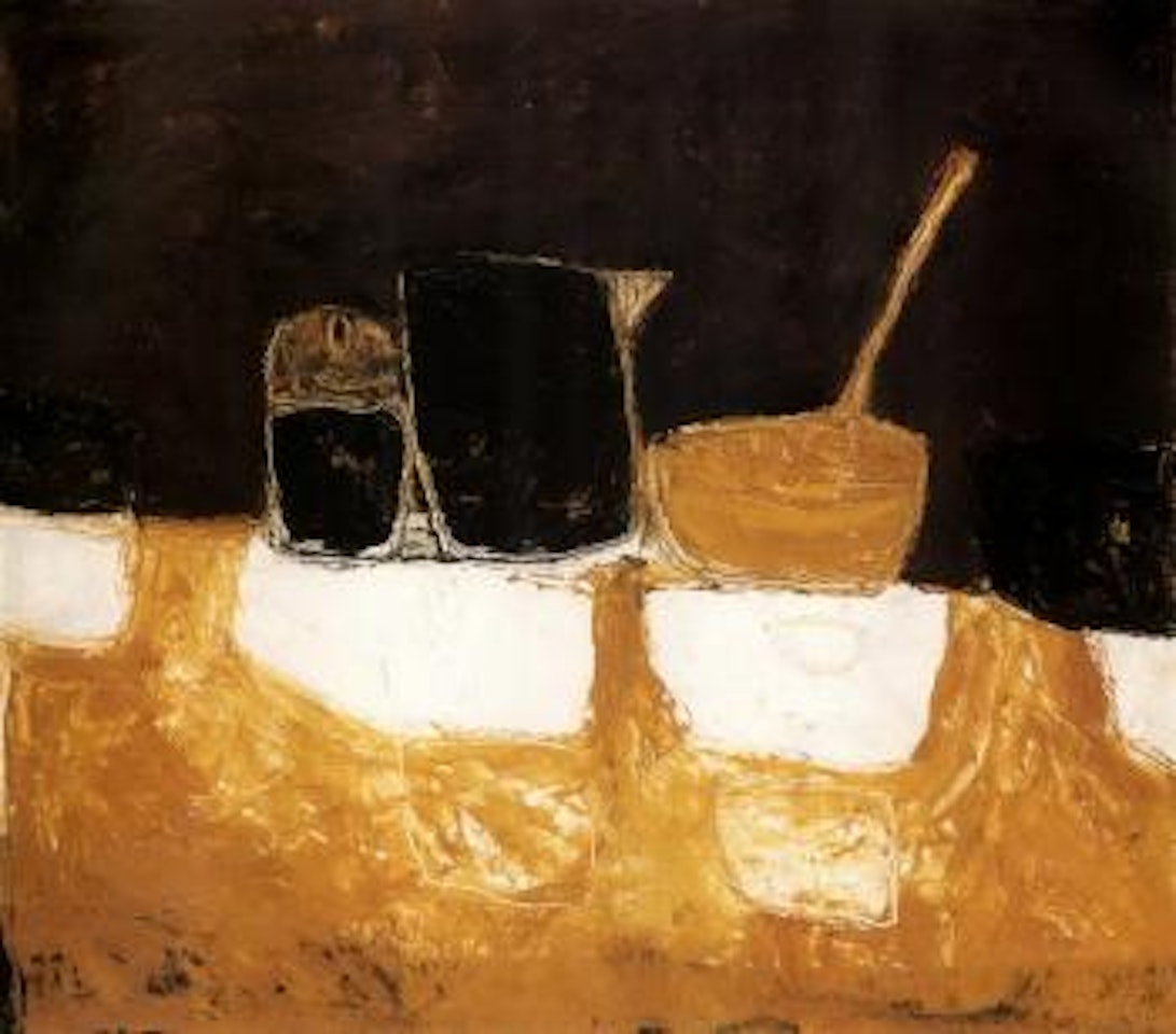 Ochre still life by William Scott