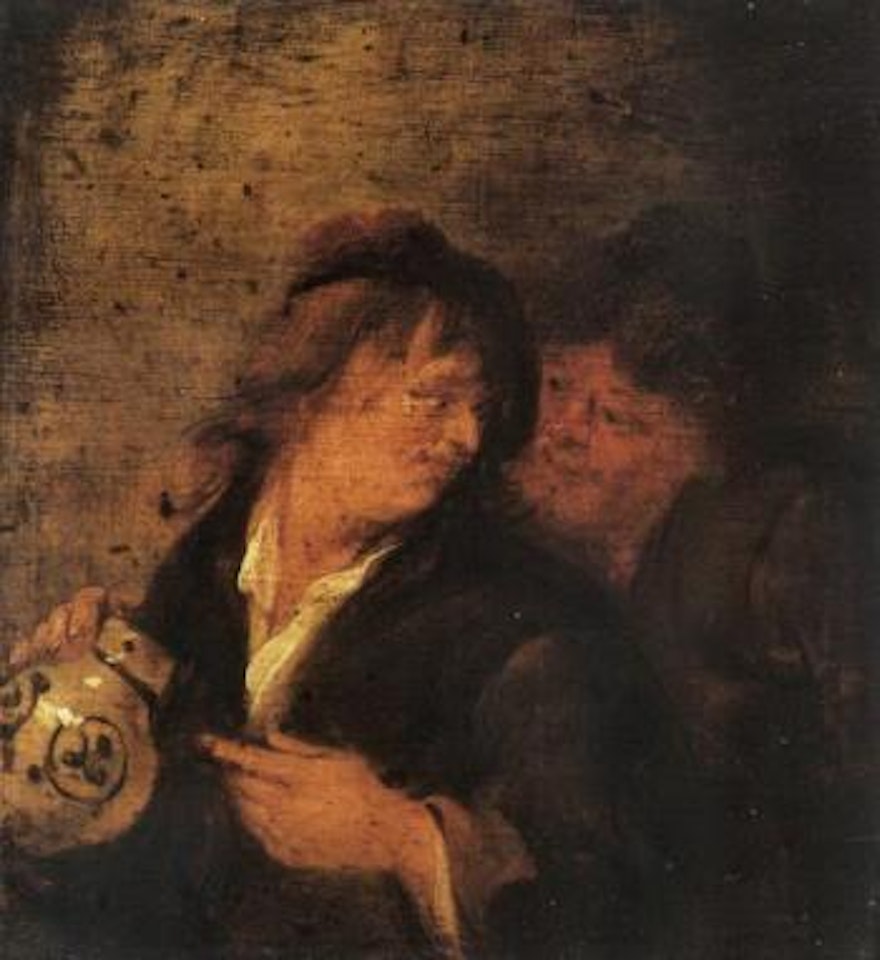 Two peasants drinking by Jan Miense Molenaer