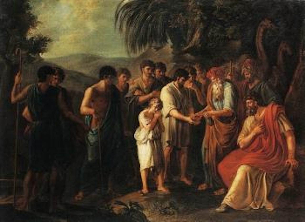Joseph sold by his brothers by French School