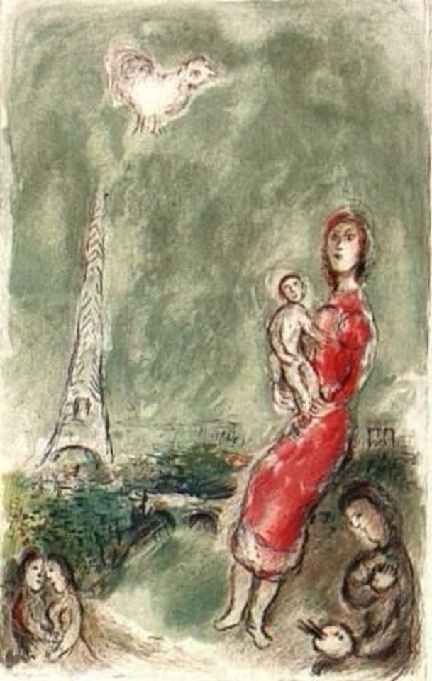 Maternite rouge by Marc Chagall