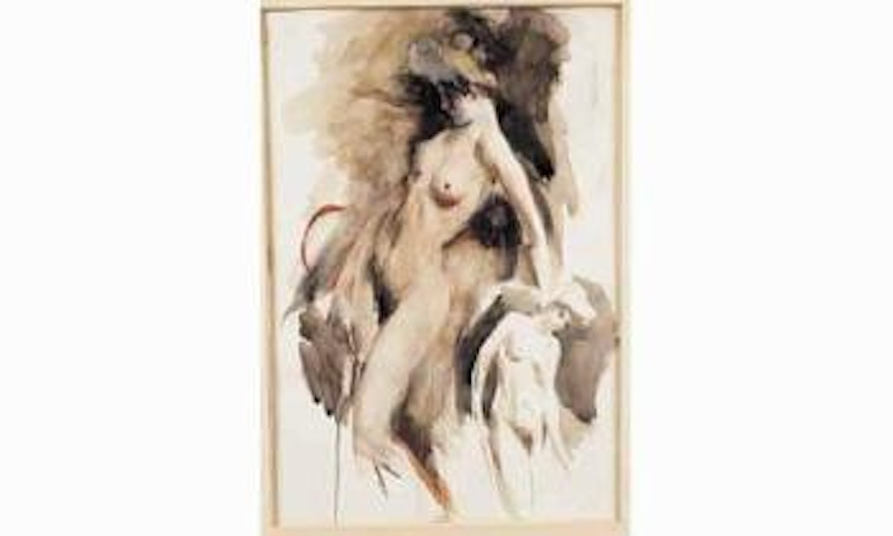 Nu de trois-quarts a droite et etude de nu by Giovanni Boldini