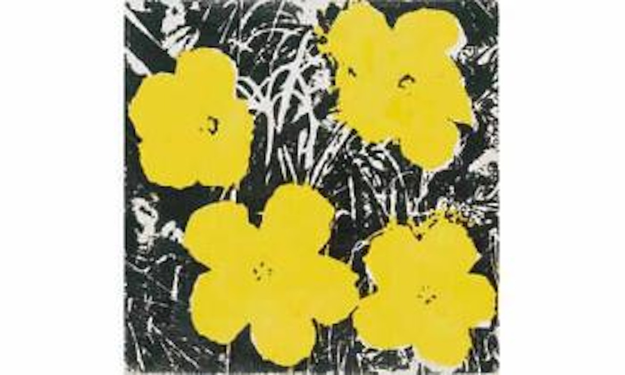 Flowers, noir et jaune by Andy Warhol