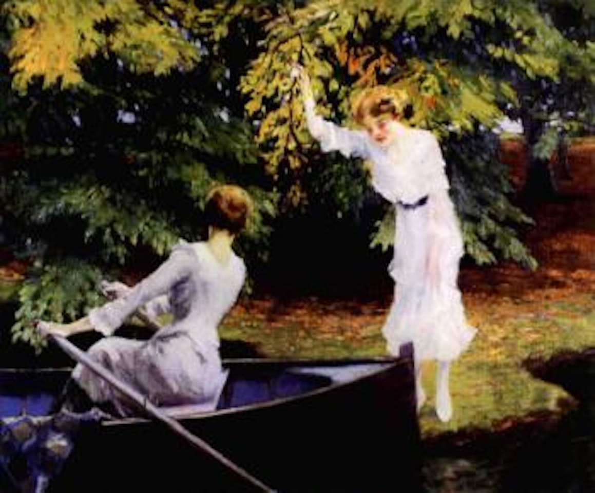 On the castle lake by Edward Cucuel