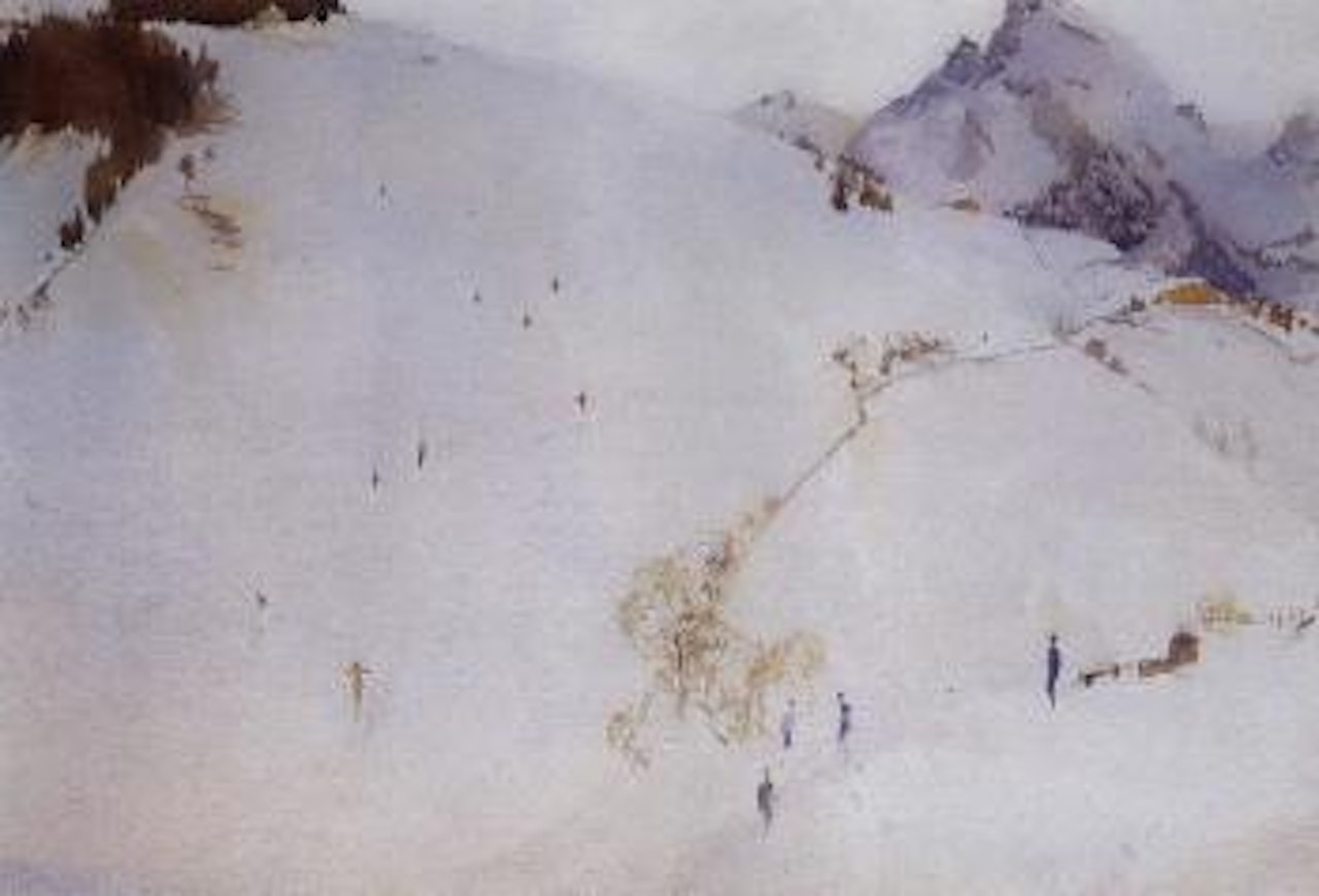 The ski party's return by William Russell Flint