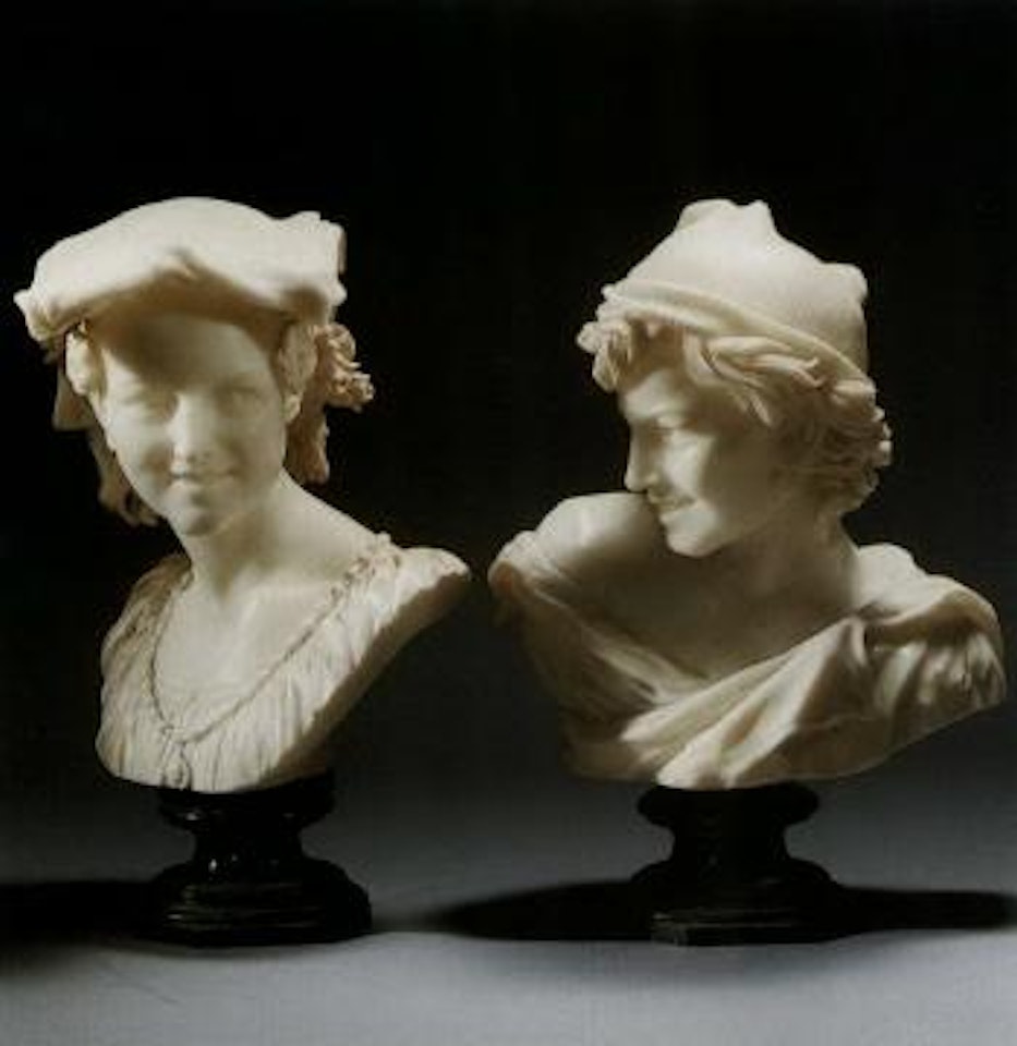 Le rieur napolitain. La rieuse napolitaine by Jean-Baptiste Carpeaux