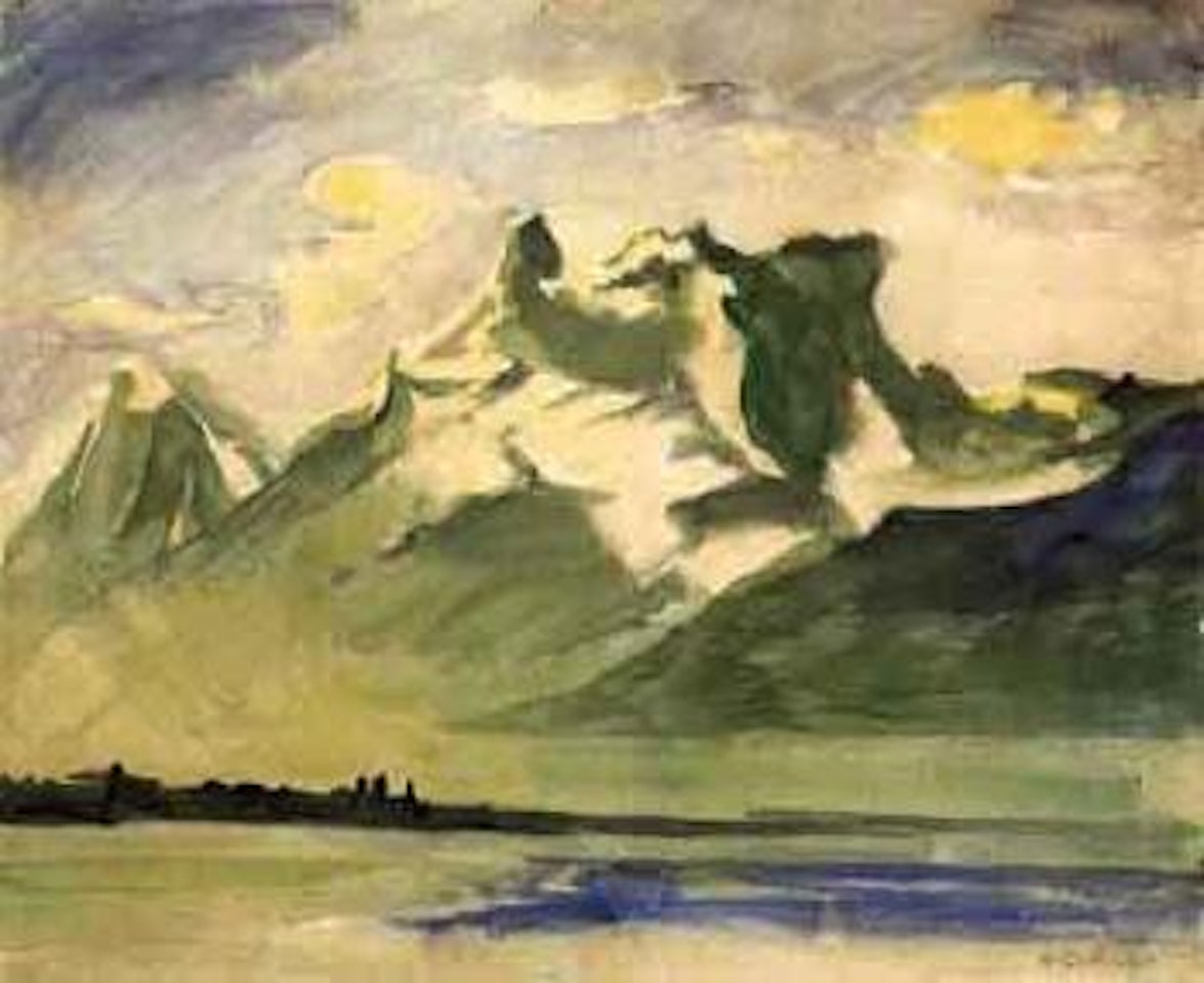 Dents du midi - mountain study by Max Pechstein