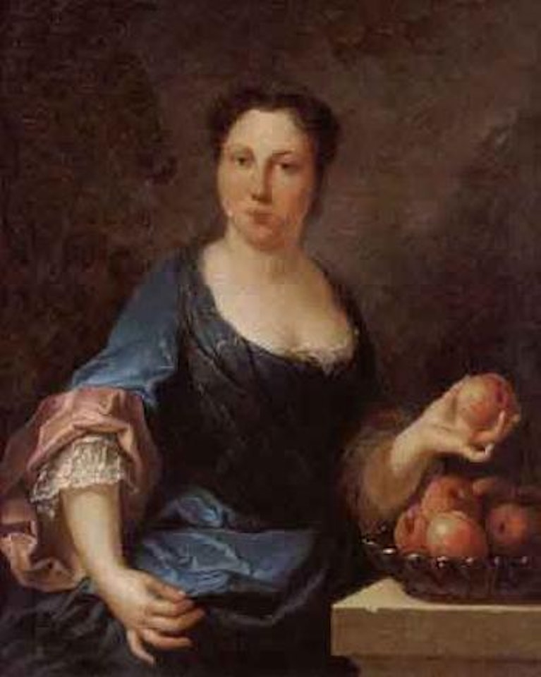 Woman with peaches by Jean François de Troy