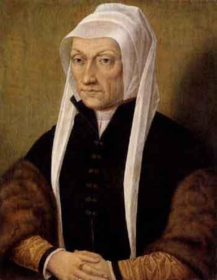 Portrait of old woman by German School