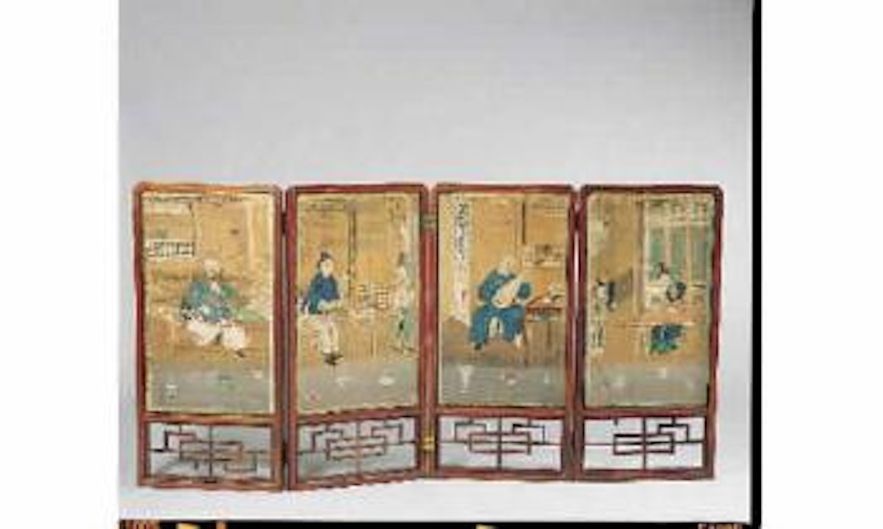Scenes d'interieur animees de personnages by Chinese School