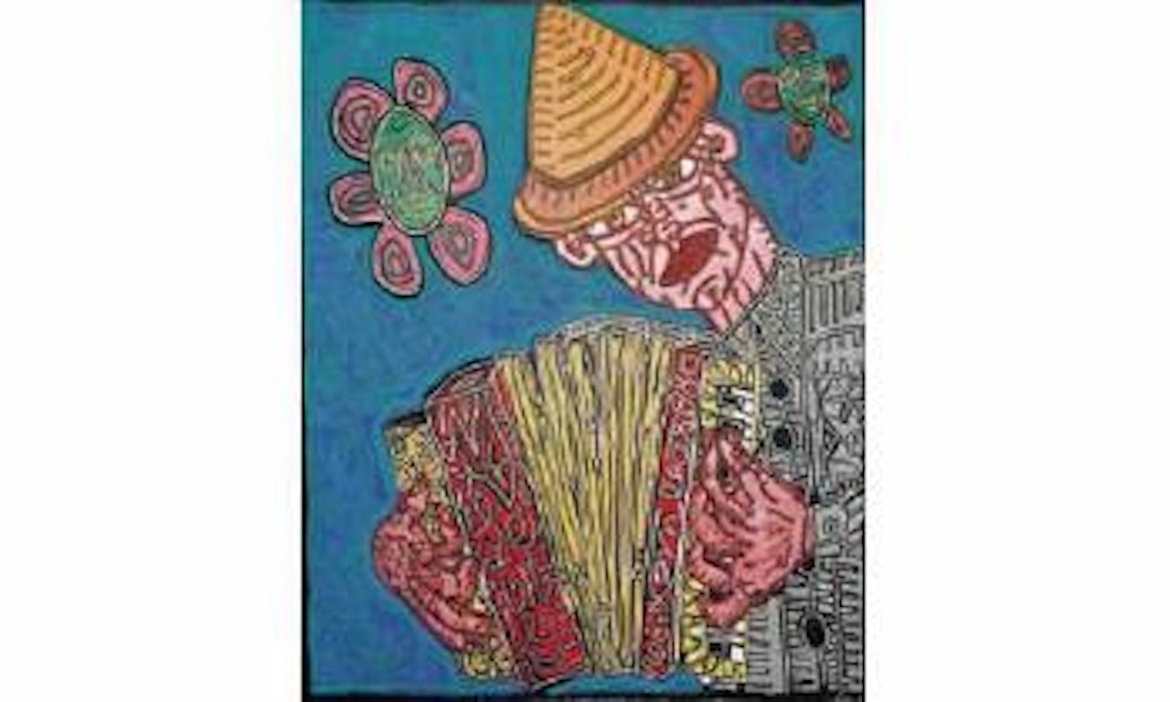 L'accordeoniste by Robert Combas