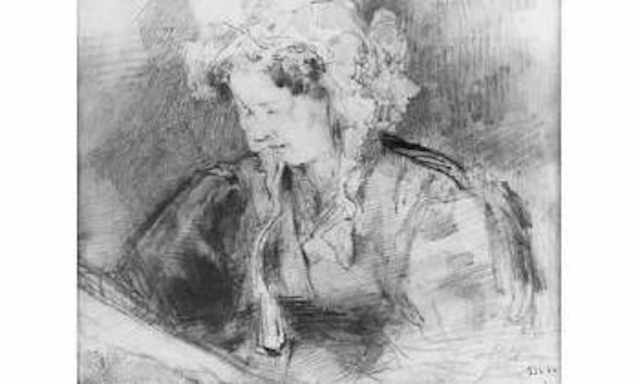 Portrait de femme en buste by Théodore Rousseau