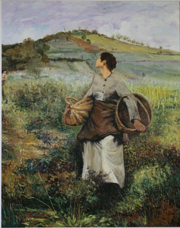 At harvest time by Jules Bastien Lepage