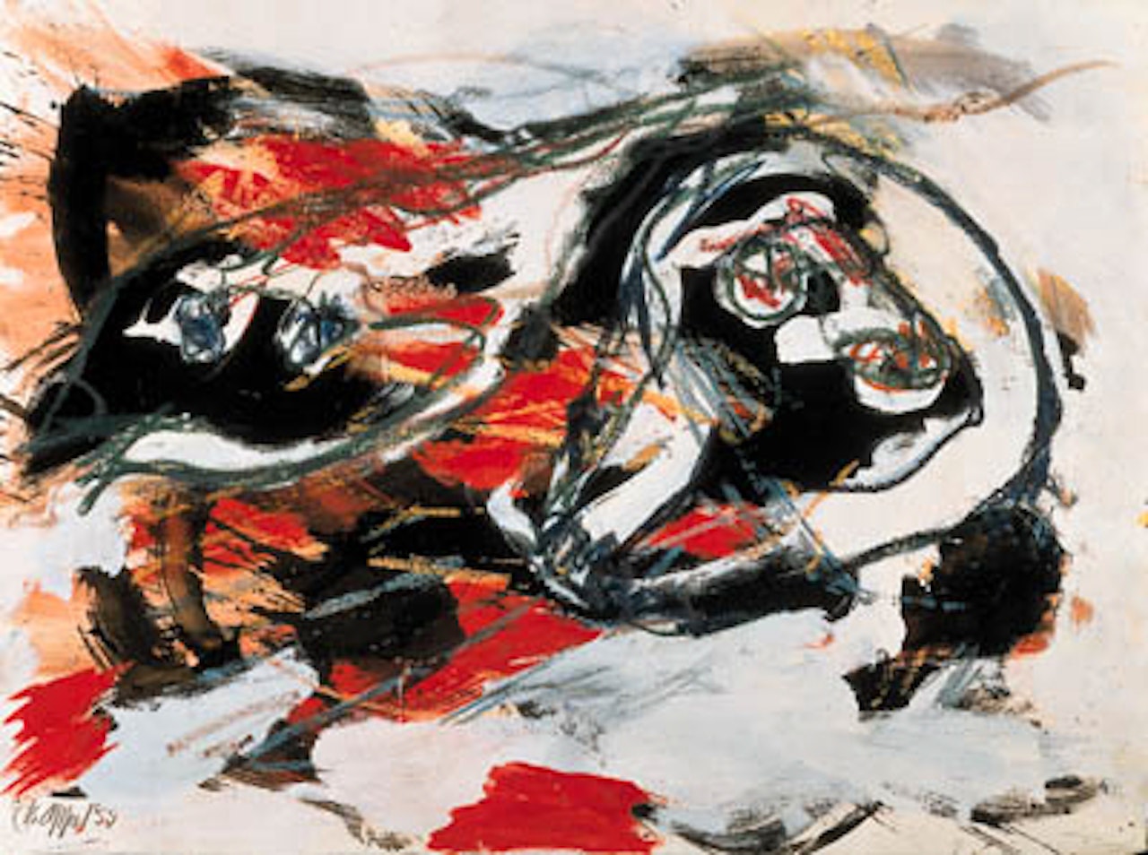 Animaux en vol by Karel Appel