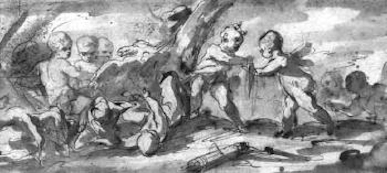 Putti at play by Gaspare Diziani
