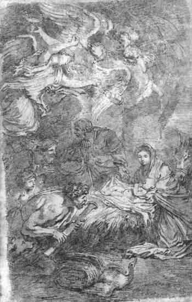 Adoration of shepherds by Jean-Honoré Fragonard