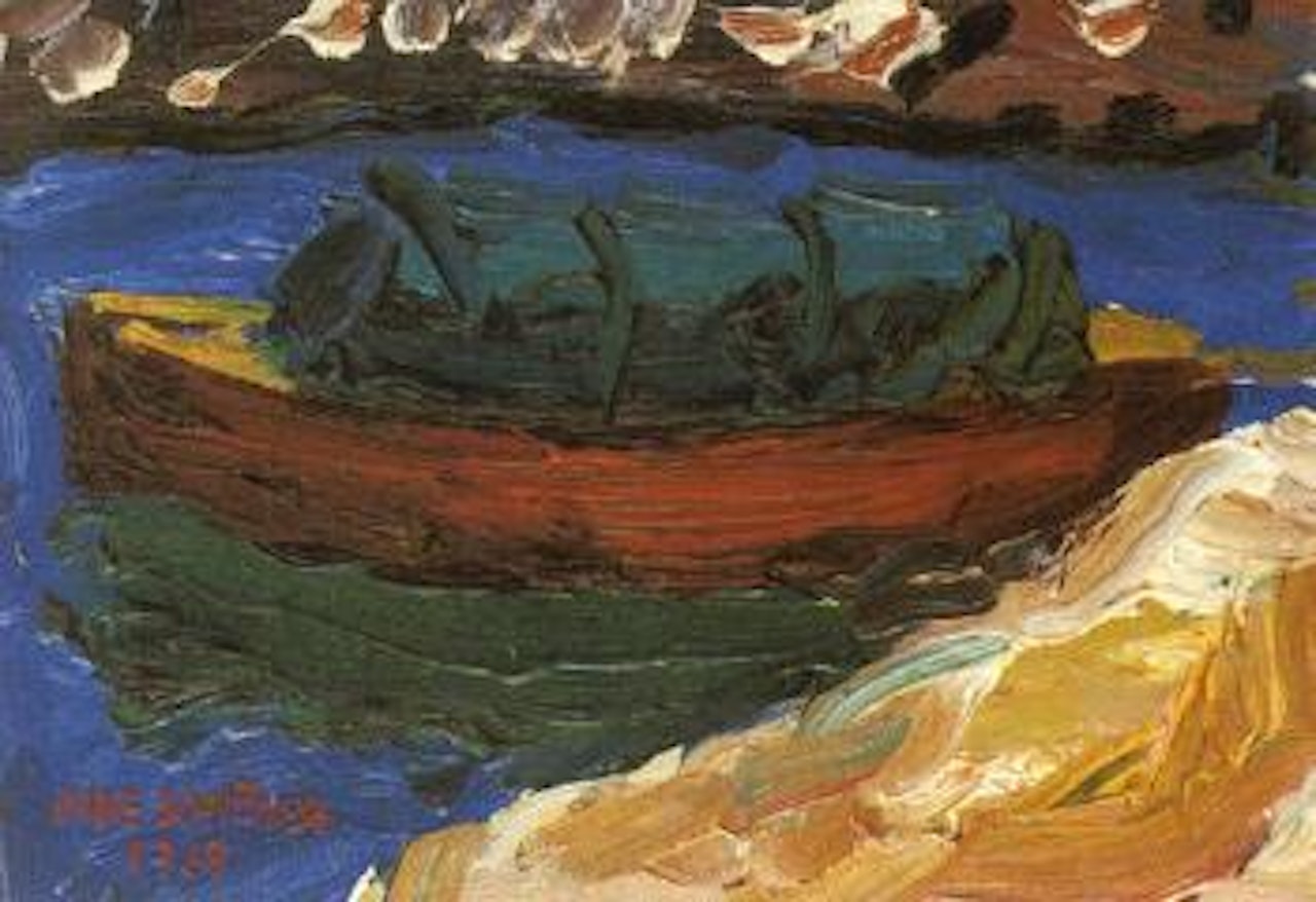 Boat on the west coast by Inge Schiöler