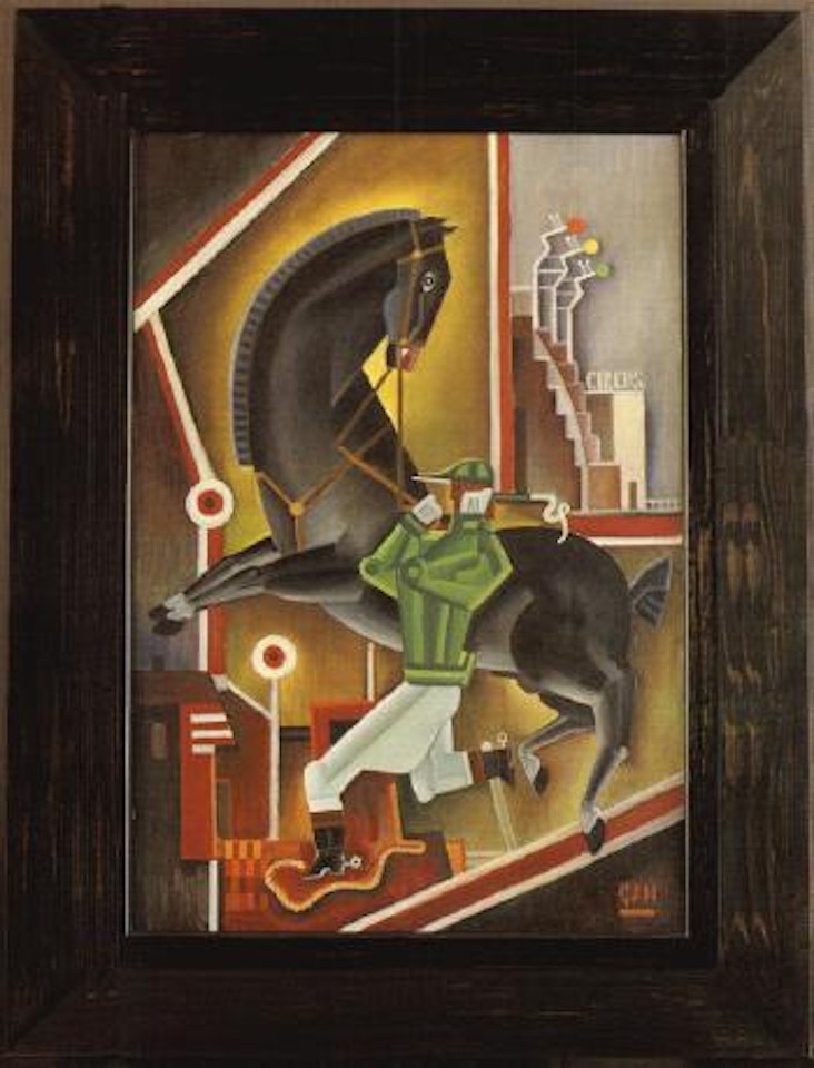 Jockey and horse by Gosta Adrian-Nilsson