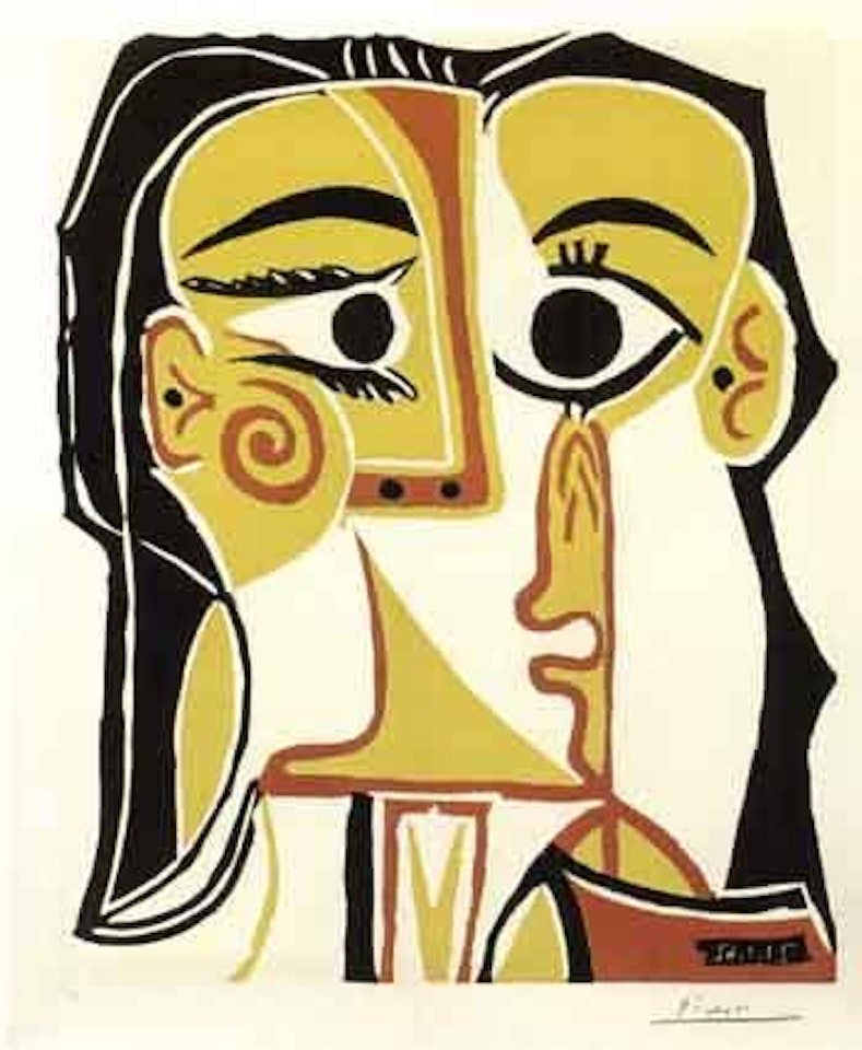 Portrait stylise de Jacqueline by Pablo Picasso