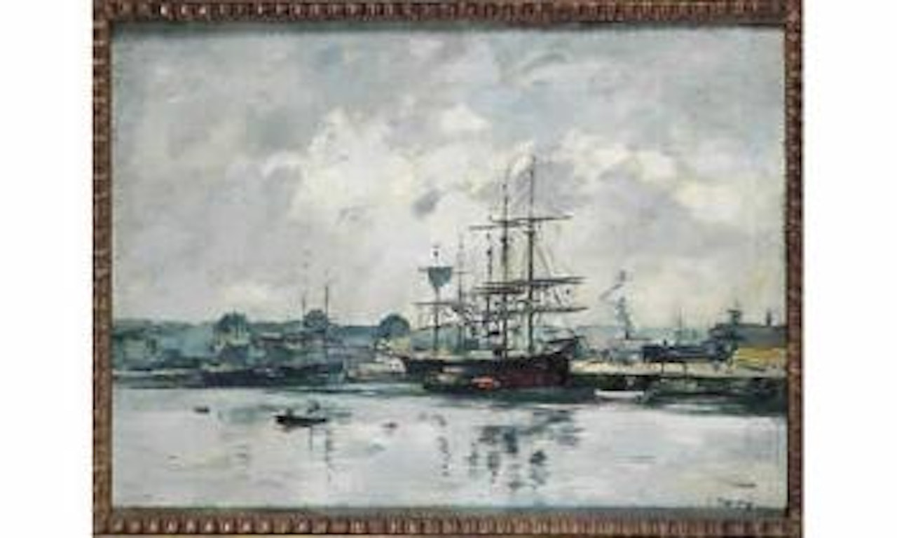 Le Havre, Bassin Casimir Delavigne by Eugène Boudin