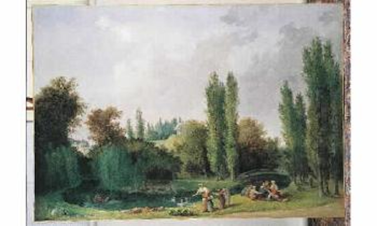 Vue du chateau et du parc de Mereville by Hubert Robert