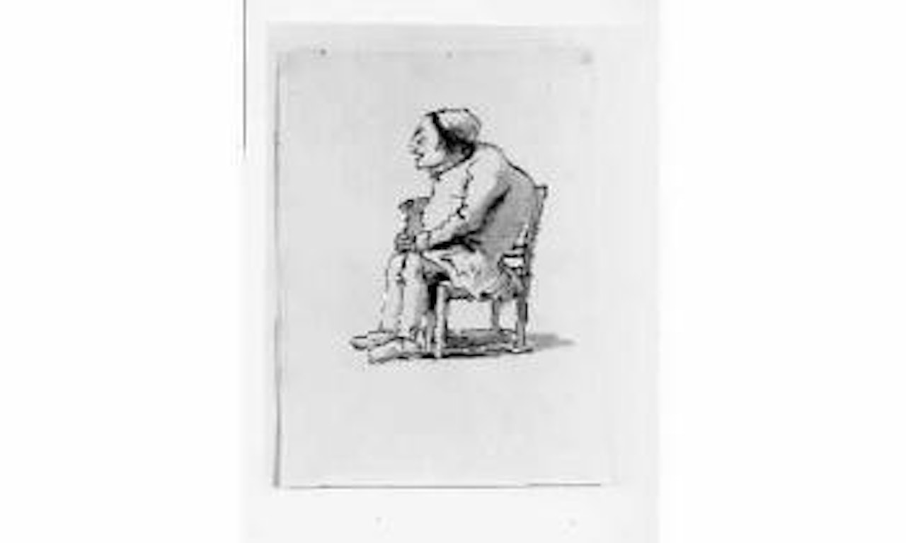 Caricture d'un homme assis by Giovanni Battista Tiepolo