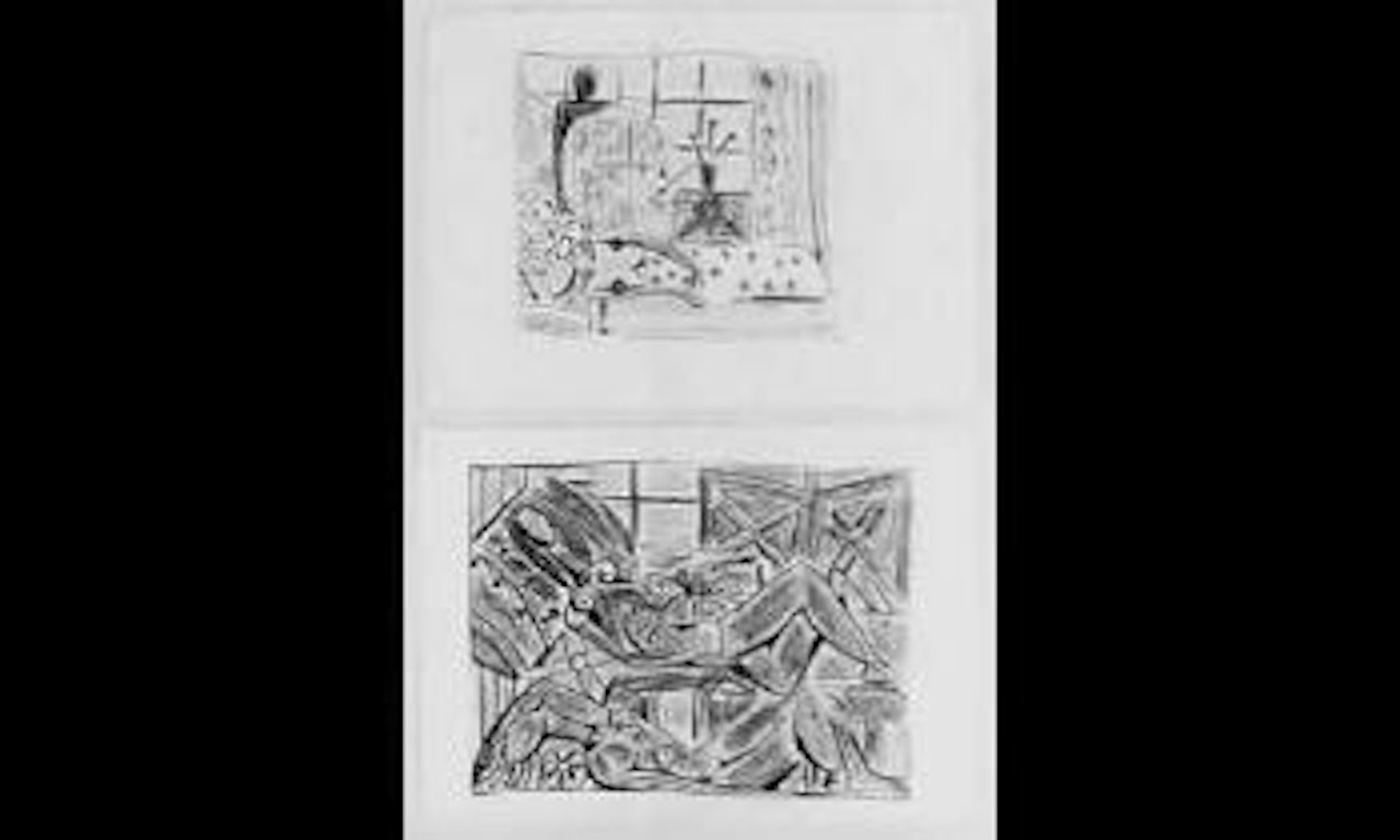 La sieste. Deux nus allonges. by Wifredo Lam