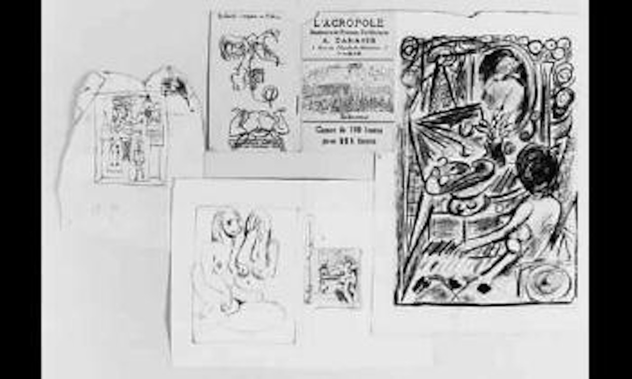Tetes, personnages, femmes nues, femme allongee, la coiffeuse by Wifredo Lam