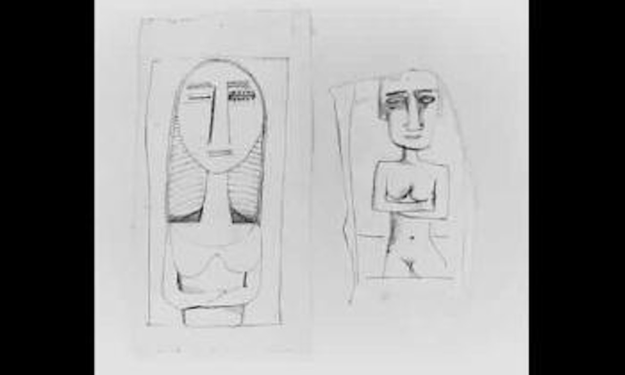 Etudes de femmes, les bras croises by Wifredo Lam