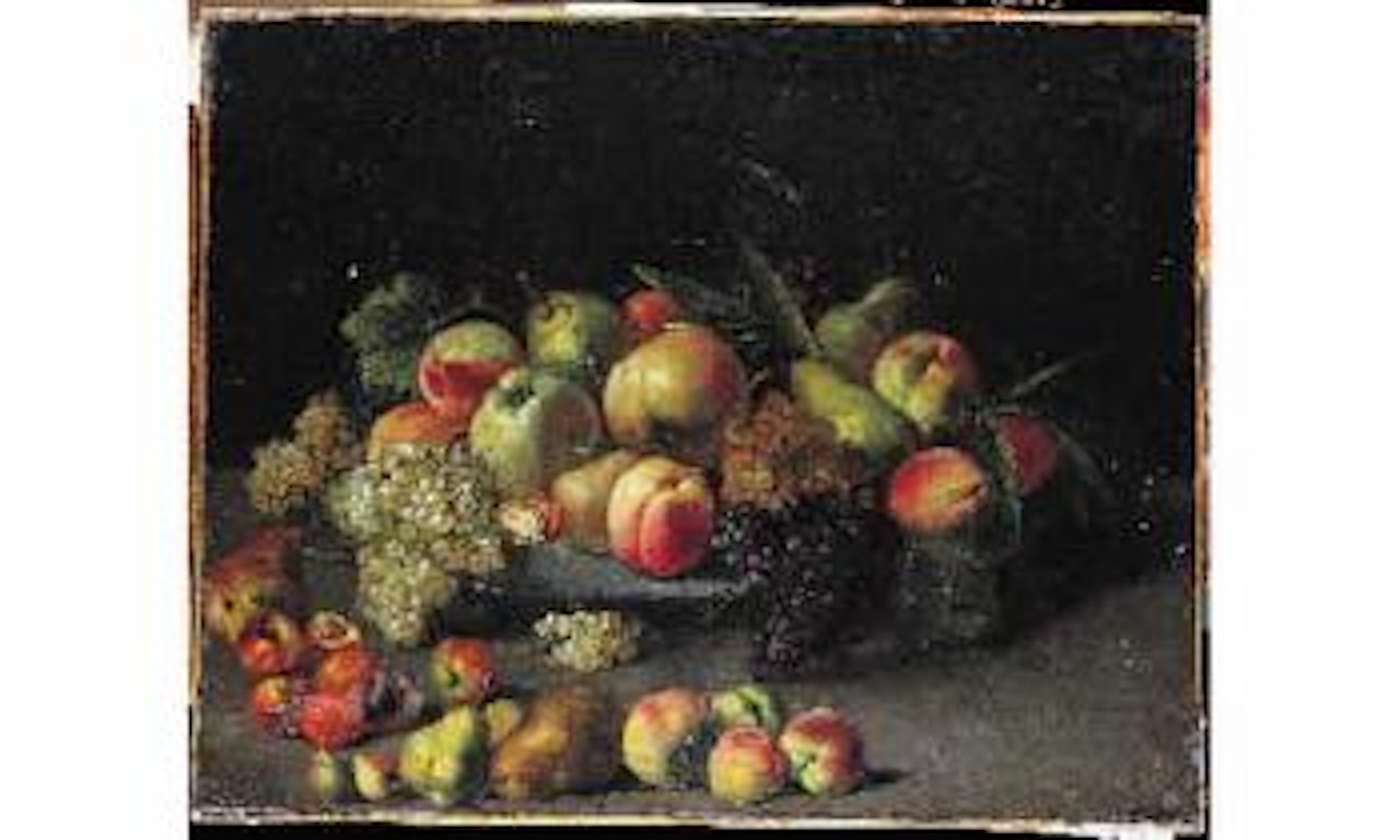 Nature morte au plat de pommes, raisins, poires by Jean-Baptiste Oudry