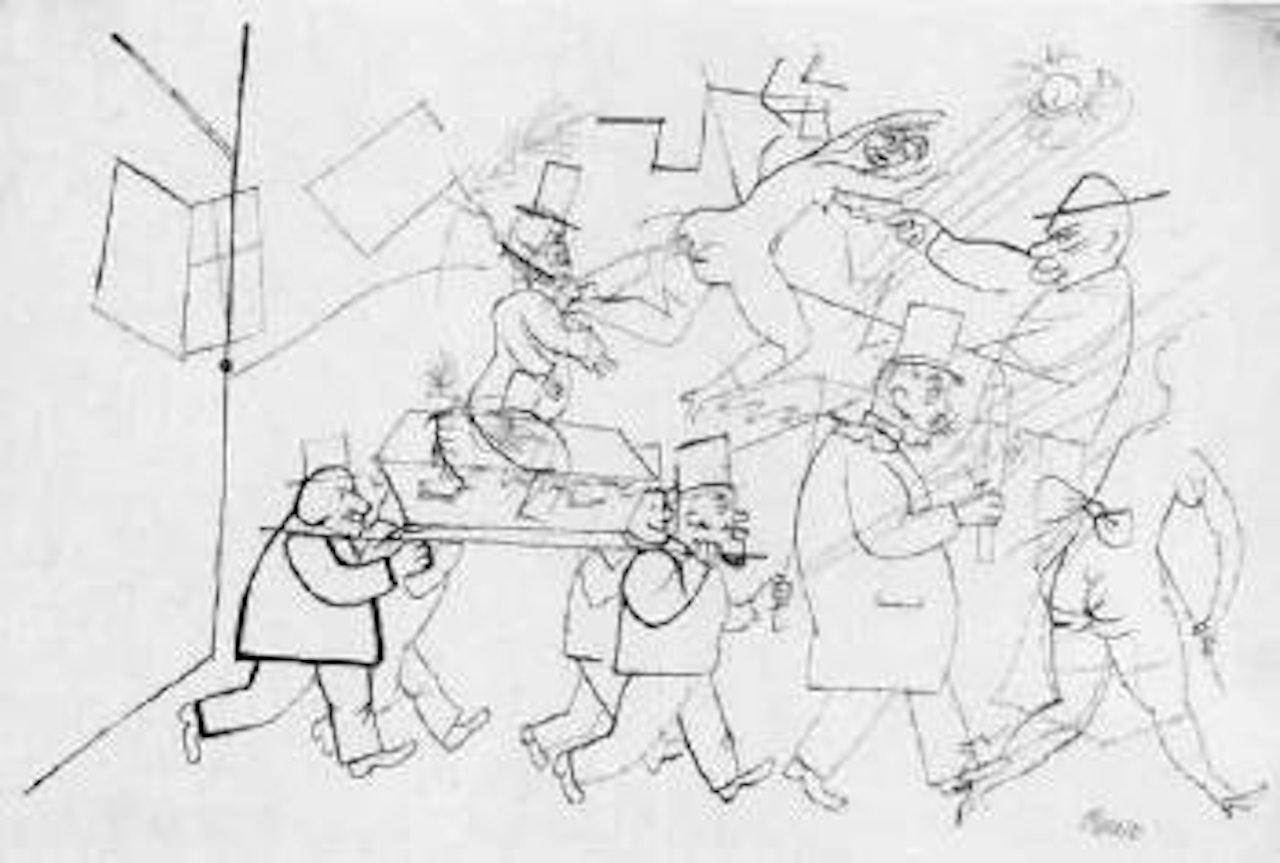 Funeral. Passers-by by George Grosz