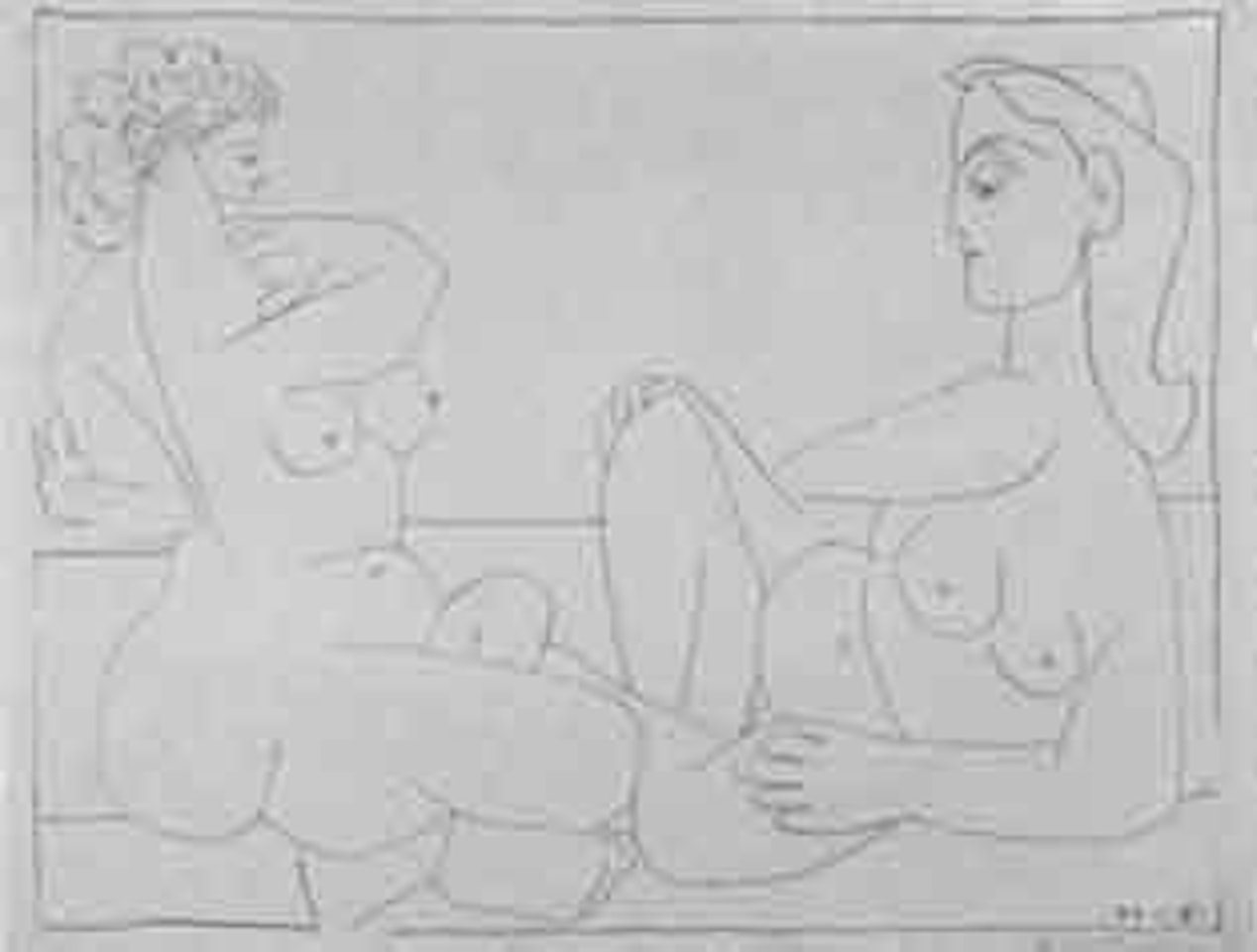 Deux femmes sur la plage by Pablo Picasso