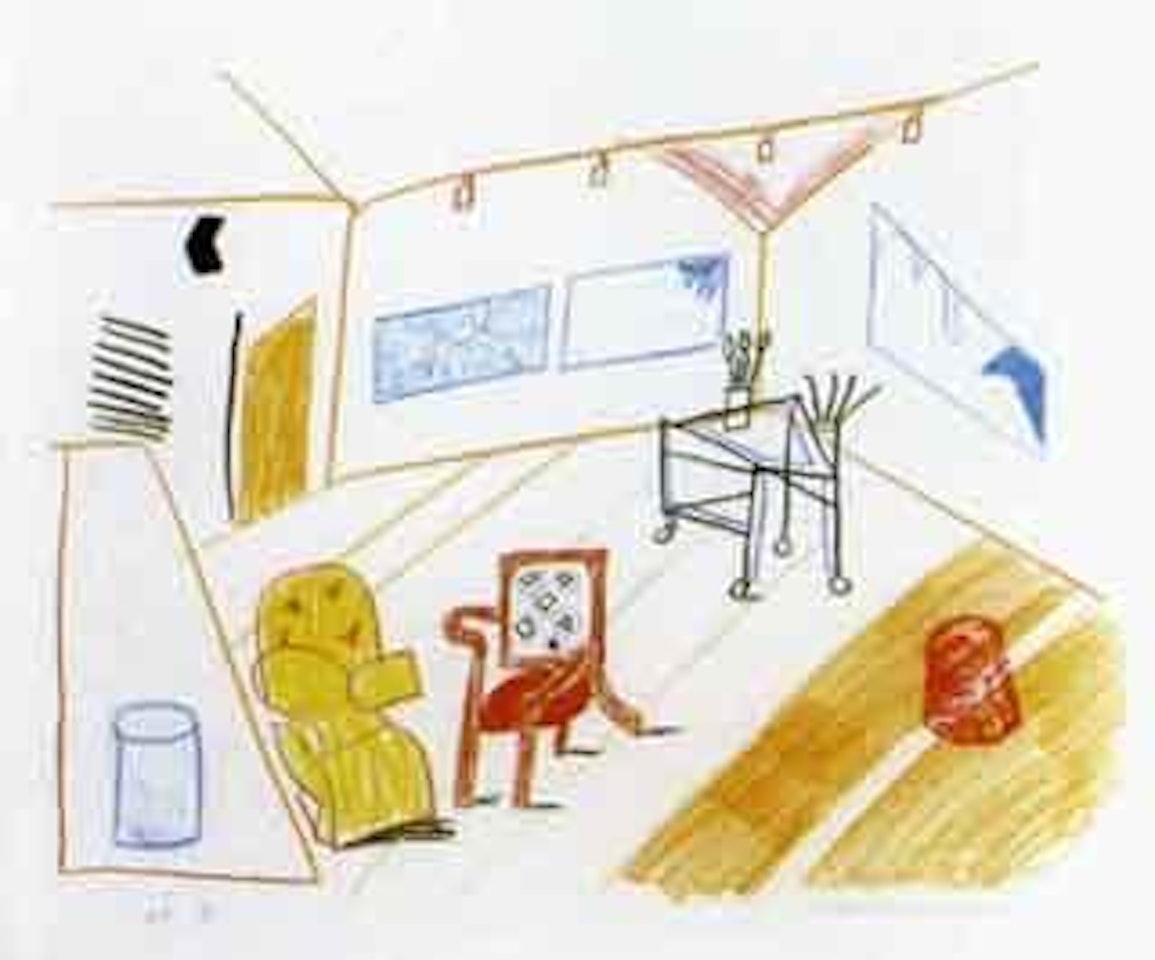 Conversation in the studio by David Hockney