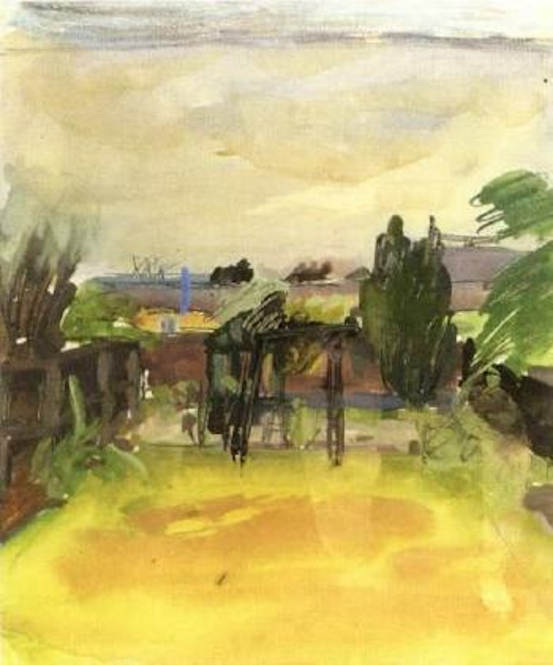 Study for E.O.W, S.A.W and J.J.W in the garden by Frank Auerbach