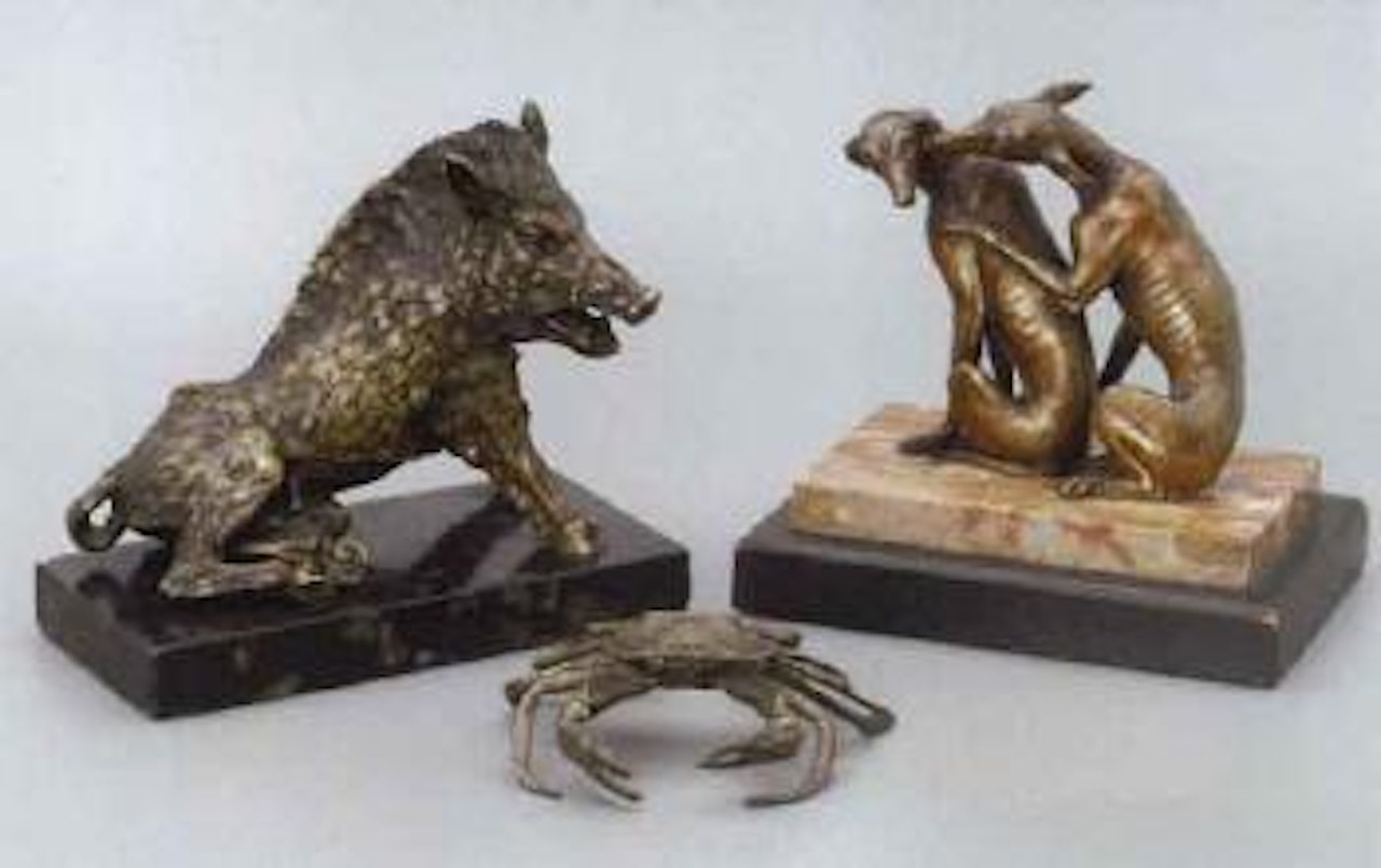 Two greyhounds by German School