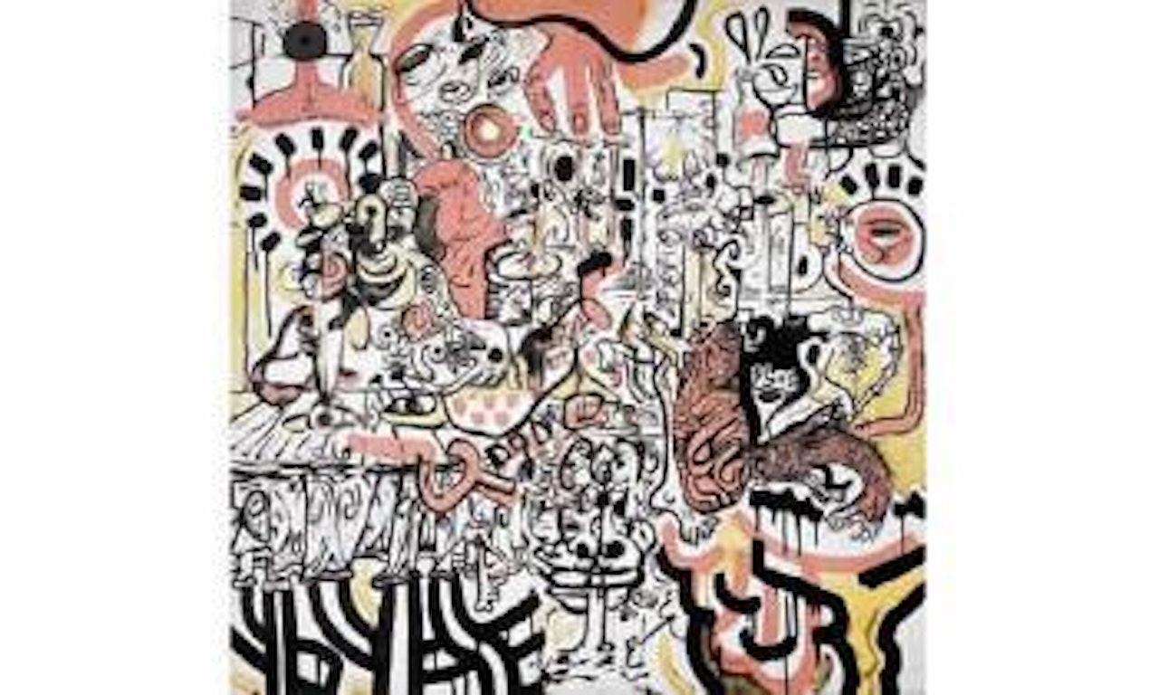 Composition au poisson by George Condo by Keith Haring