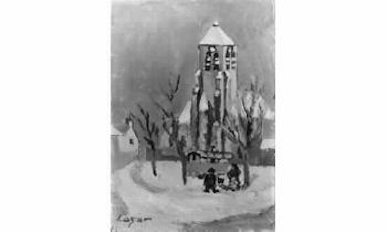 Forains devant l'eglise by Celso Lagar