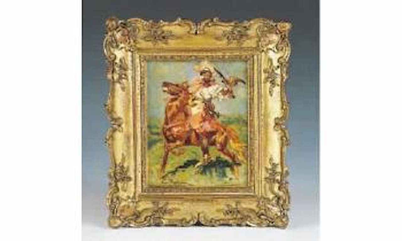 Fauconnier a cheval by Henri Émilien Rousseau