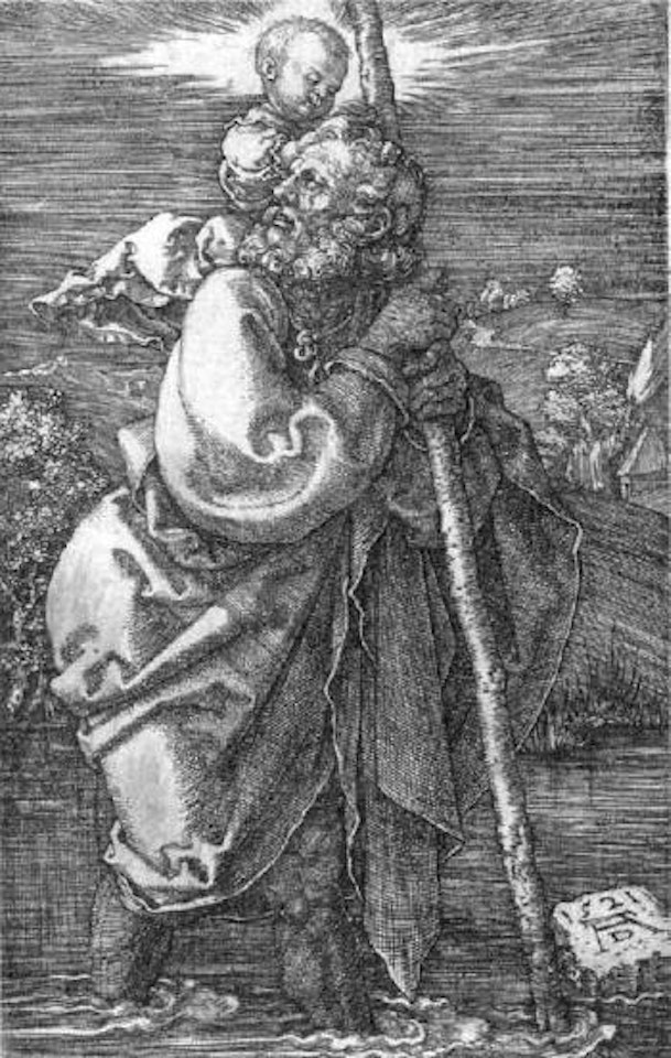 St Christoper, looking back by Albrecht Dürer