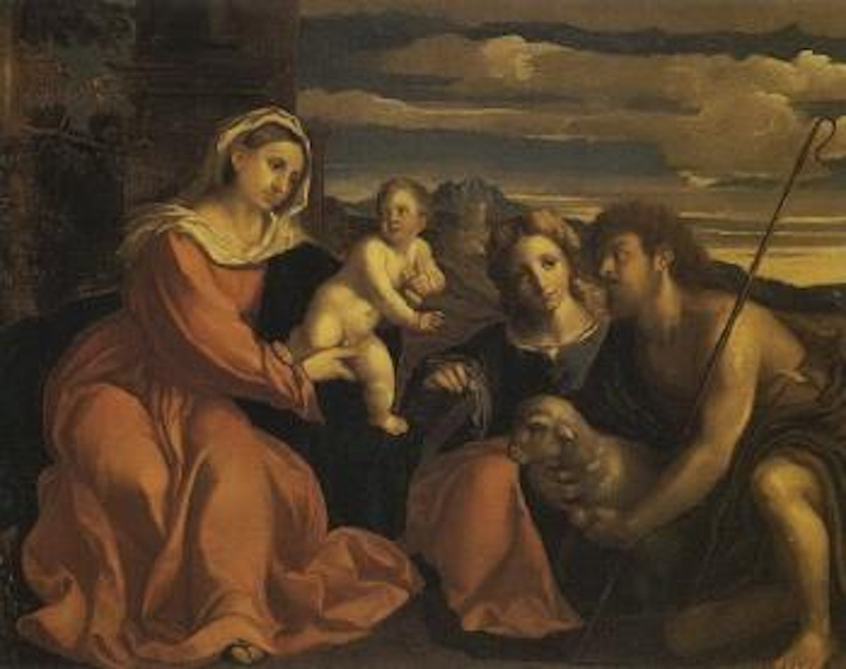 Madonna and child with SS Catherine of Alexandria, John the Baptist by Jacopo Palma il Giovane