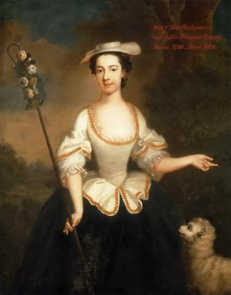 Portrait of Mary Bartholomew as shepherdess by Thomas Hudson
