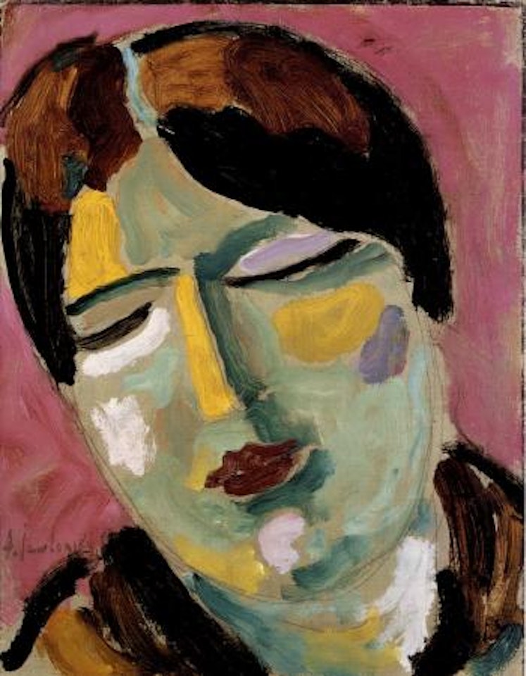 Mystischer Kopf: Traumende by Alexej von Jawlensky