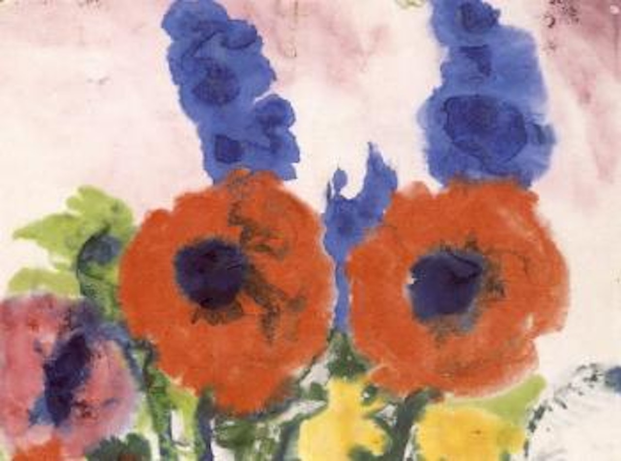 Stilleben mit Mohnen by Emil Nolde