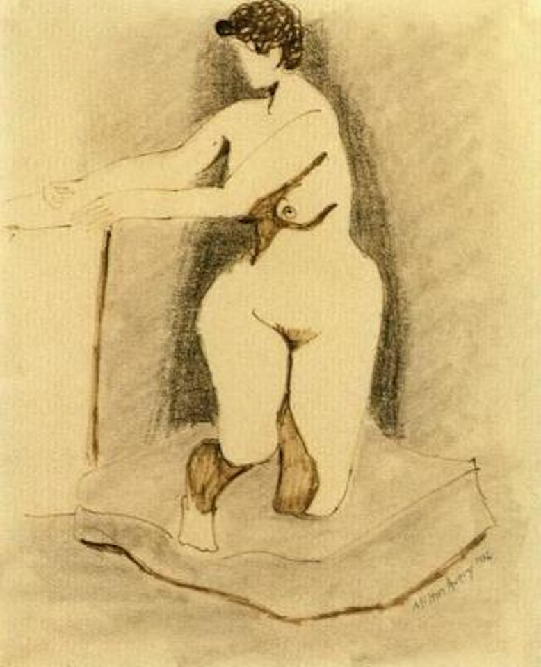 Nude kneeling by Milton Avery