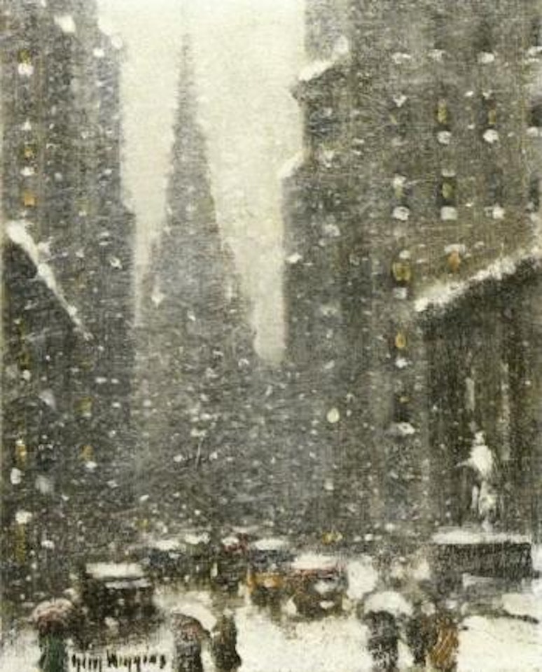 Wall Street, Winter by Guy Carleton Wiggins