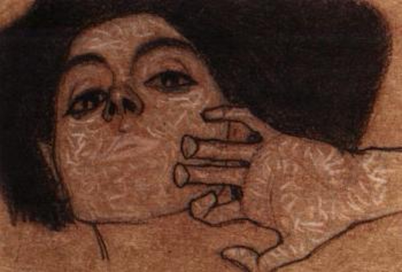 Frauenkopf - woman's head by Egon Schiele