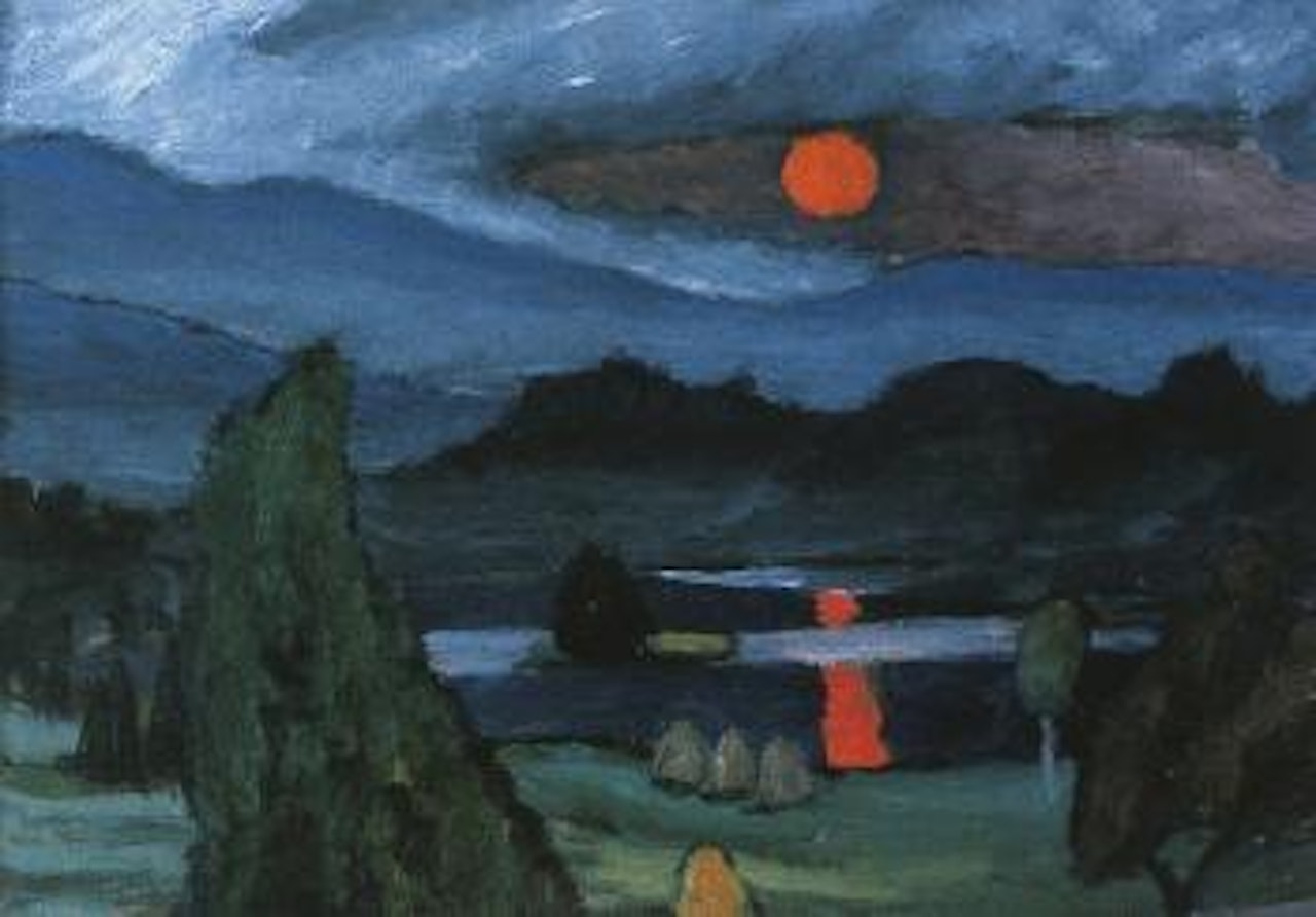 Sonnenuntergang - sunset by Gabriele Münter