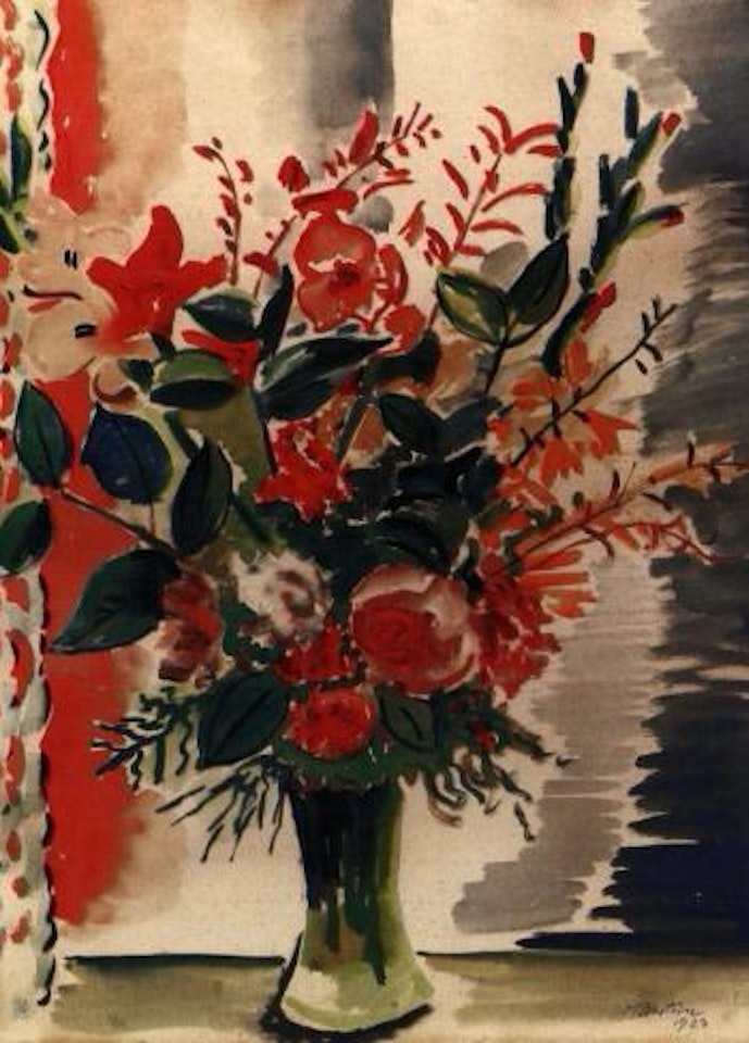 Blumenstrauss III - flower bouquet III by Max Pechstein