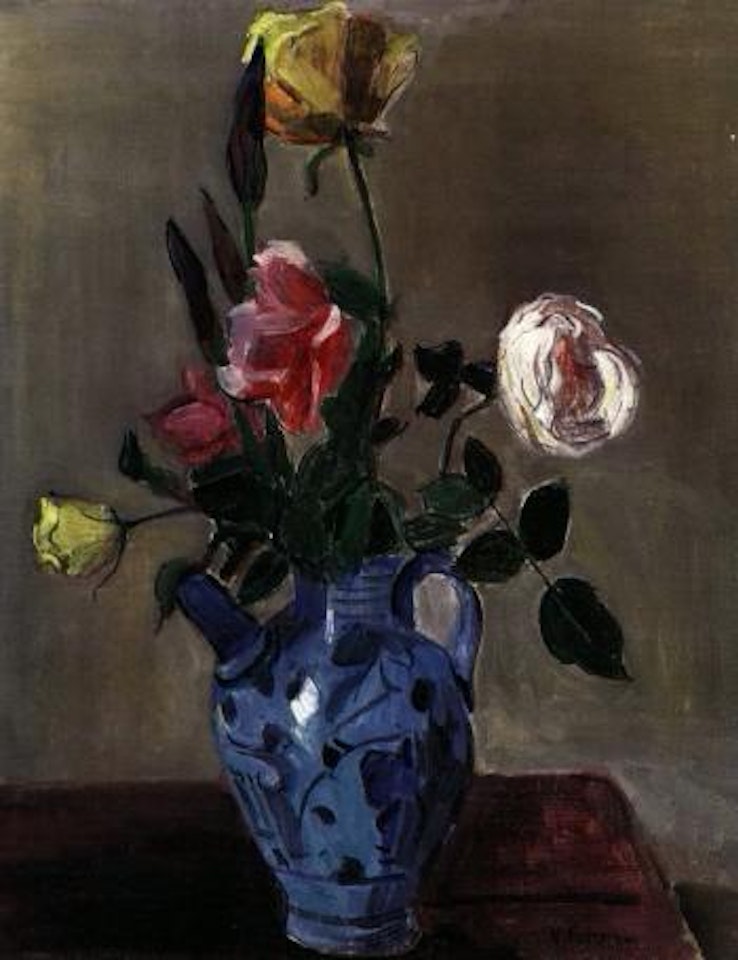 Krug mit Rosen - Roses in jug by Hans Purrmann