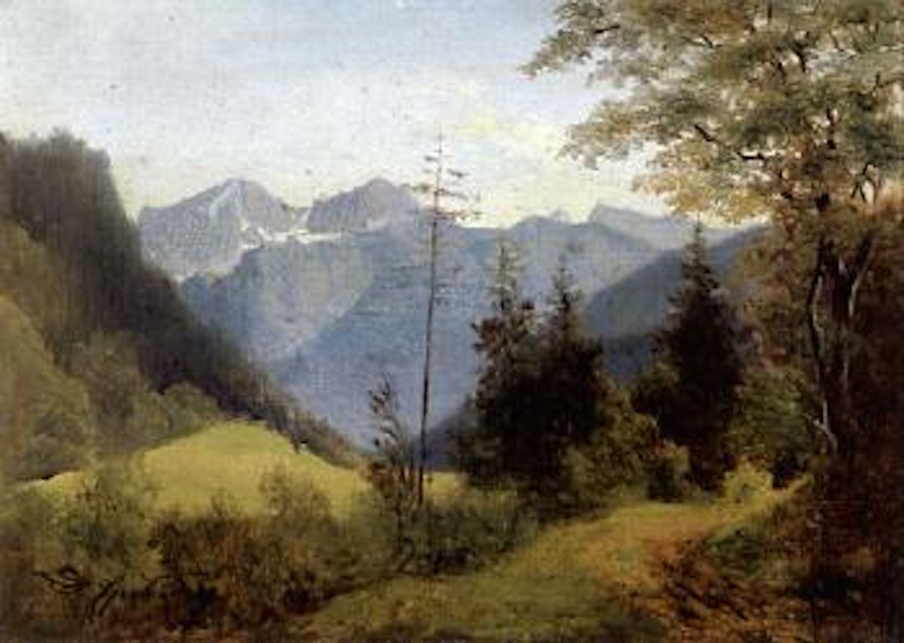 Mountain landscape by Carl Spitzweg