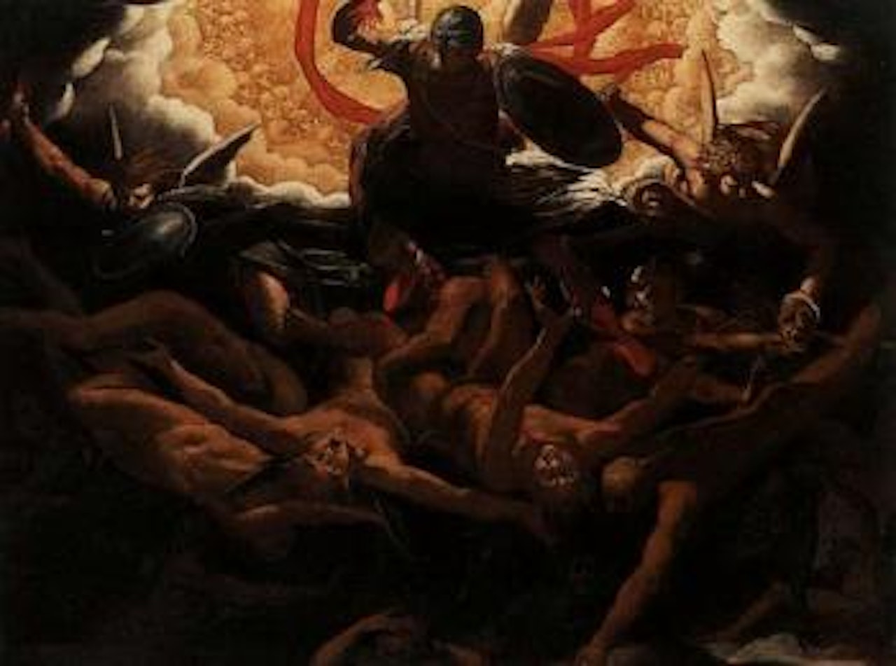 Saint Michael in battle by Neapolitan School